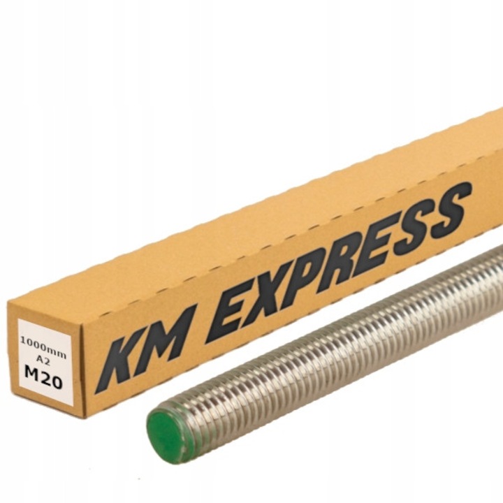 Tija filetata, FEINZ, M20x1000mm, inox A2, capacitate portanta mare, protectie impotriva umezelii