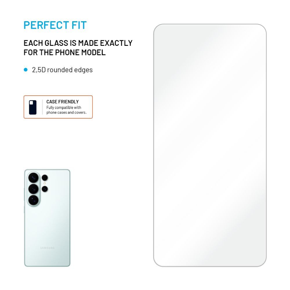 Folie protectie telefon, FIXED, pentru Samsung Galaxy S26 Ultra, set 2 buc, 2,5D, transparent
