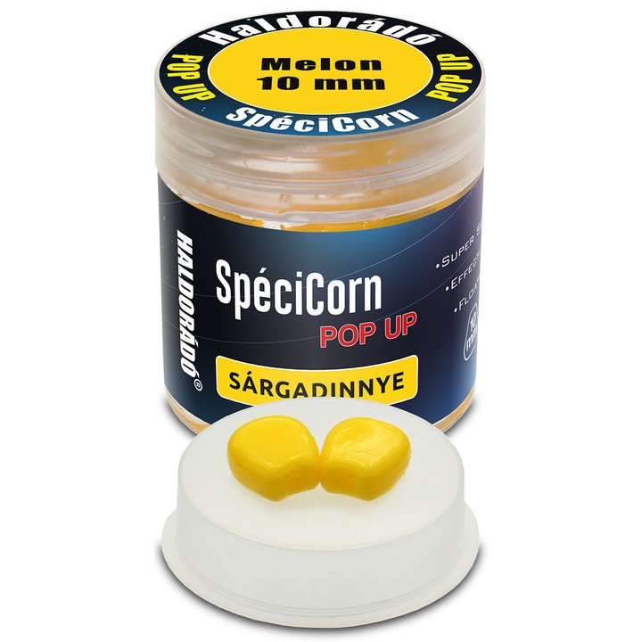 Momeala carlig, Haldorado, SpeciCorn Pop Up, Pepene Galben, 10mm