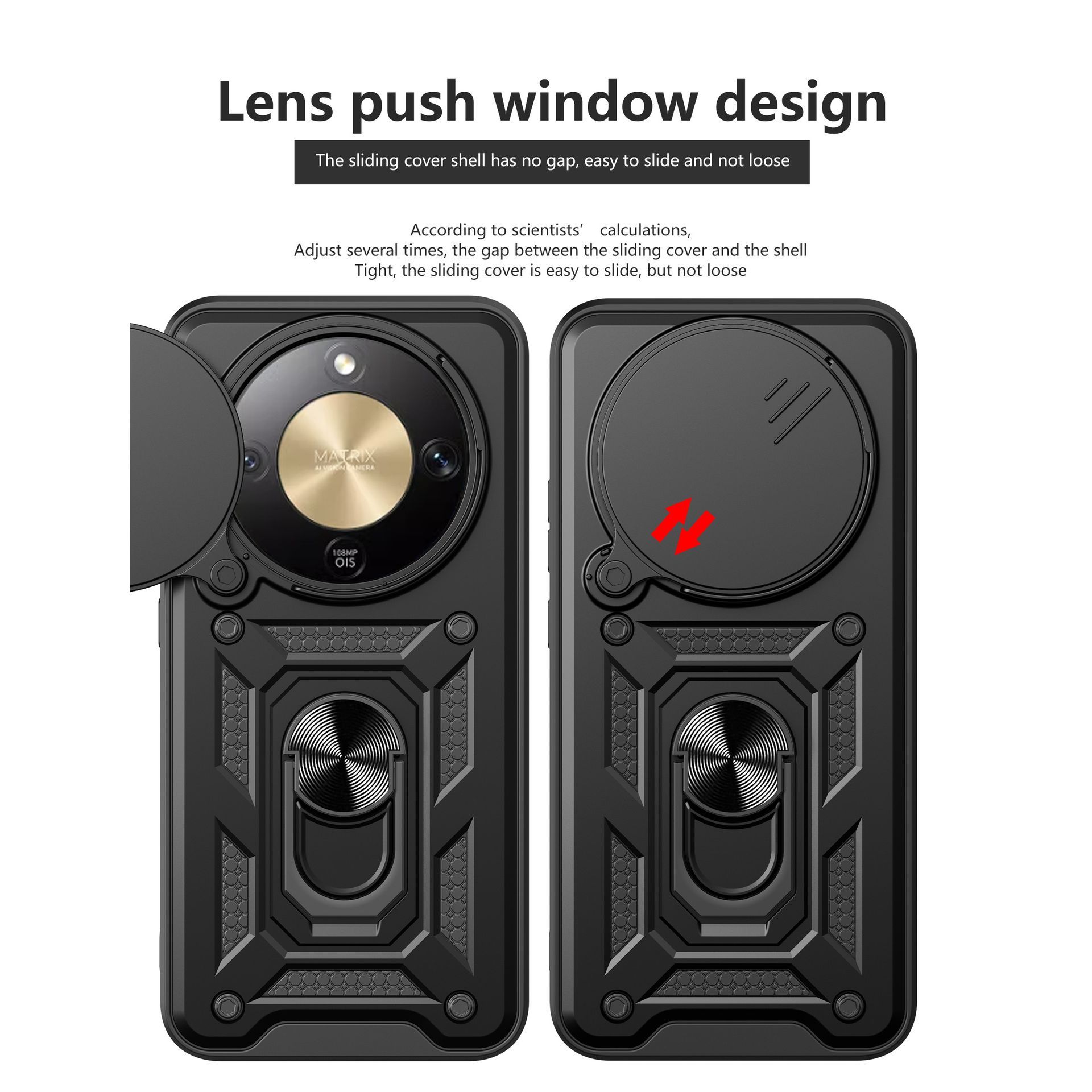 Husa pentru Honor Magic 8 Lite, Protectie Militara Anti-soc cu Slider Camera si Ecran Inclus, Inel Rotativ 360 Grade, Suport Magnetic Auto, Carcasa Tip Armura Rezistenta la Impact, Material TPU si PC