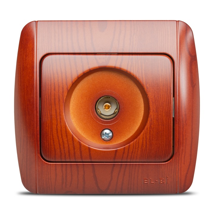 Priza TV, ELBI, Plastic, Alb, Simpla, 1 x 16A, IP20