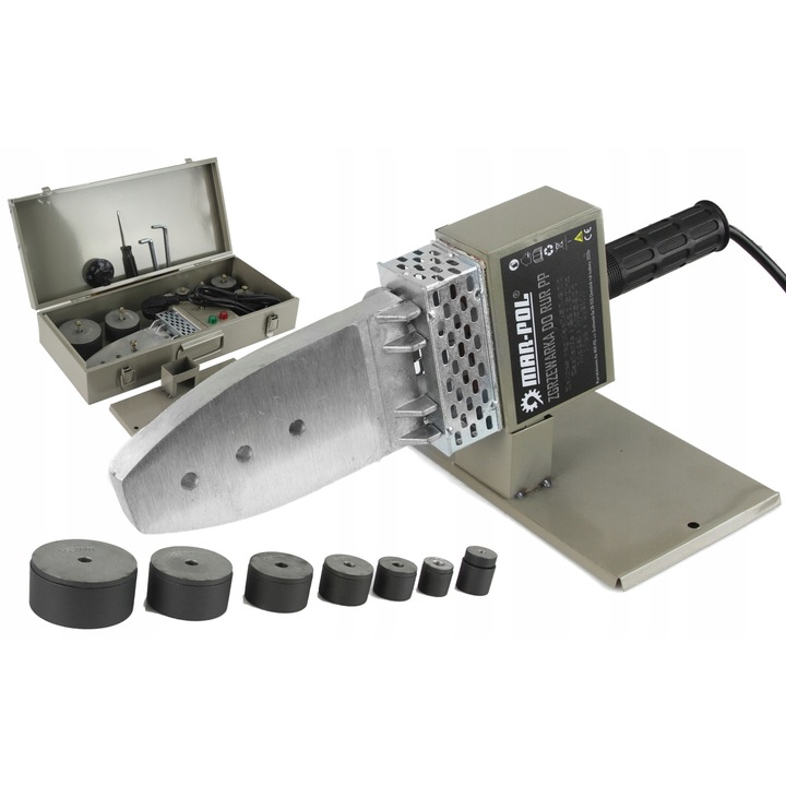 Zgrzeware pentru tuburi, 1100W, 16-63mm, set cu accesorii, MAR-POL