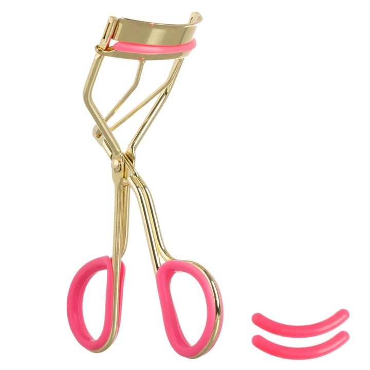 Ondulator de gene, aurie/fucsia, cu 2 rezerve