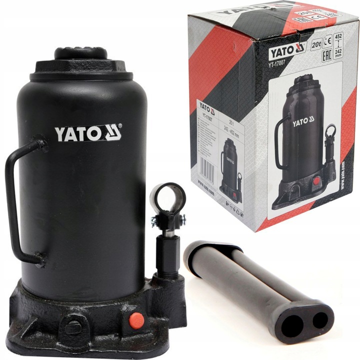 Elevator hidraulic cu piston YATO 20T 24-45cm