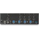 KVM kapcsoló Startech 4 portos, 4K 30Hz, 2 USB 3.0, 2 monitor támogatása