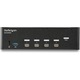 KVM kapcsoló Startech 4 portos, 4K 30Hz, 2 USB 3.0, 2 monitor támogatása