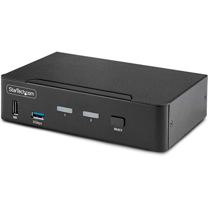 StarTech 2 portos 8K DisplayPort 1.4 KVM kapcsoló, 60Hz, fém