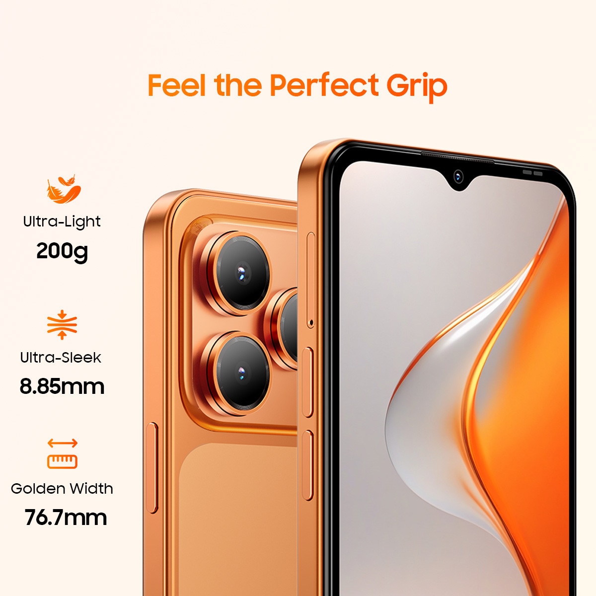 Telefon mobil Blackview Wave 7C, Android 16, 16GB+128GB（2TB TF),6.56"HD+ IPS, 32MP+13MP, Unisoc Tiger T310,5000mAh/IP54/WiFi 5G/Face ID/2 SIM, Albastru