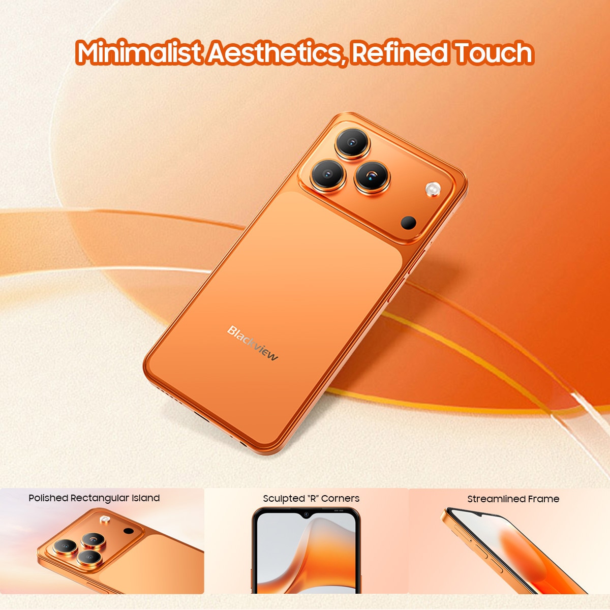 Telefon mobil Blackview Wave 7C, Android 16, 16GB+128GB（2TB TF),6.56"HD+ IPS, 32MP+13MP, Unisoc Tiger T310,5000mAh/IP54/WiFi 5G/Face ID/2 SIM, Albastru