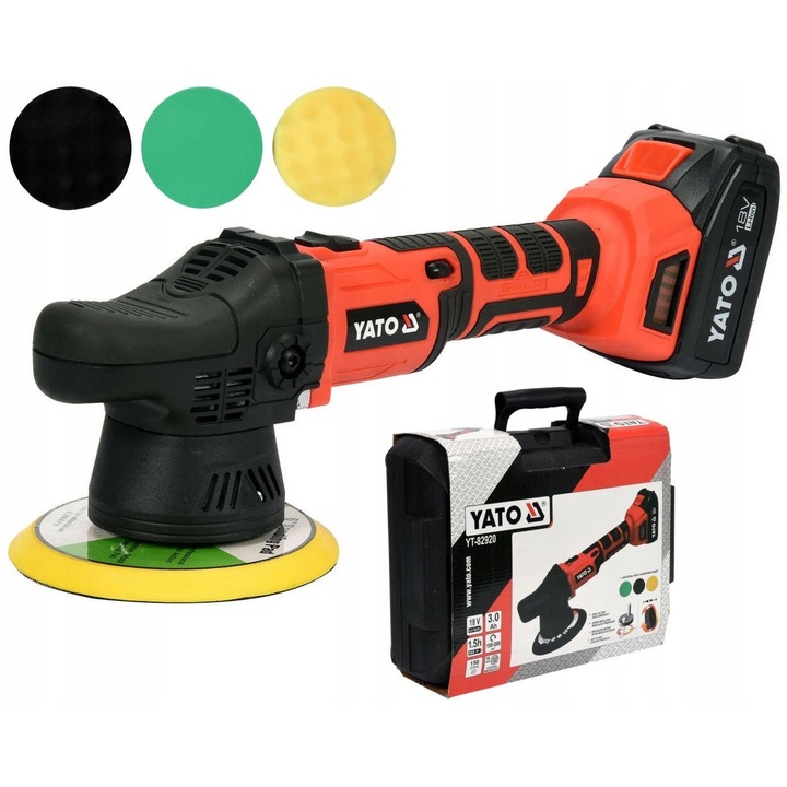 YATO POLIZOR SLEFUITOR EXCENTRIC FARA PERII CU ACUMULATOR 18V YT82920
