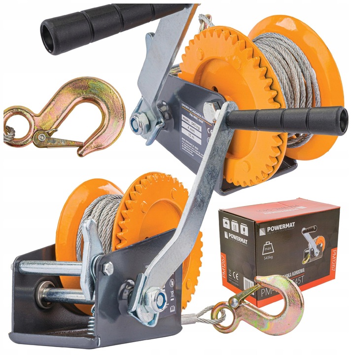 TROLIE CU FRANGHIE, TROLIE MANUALA CU MANIVELA 545KG 10M PENTRU BARCA, REMORCA