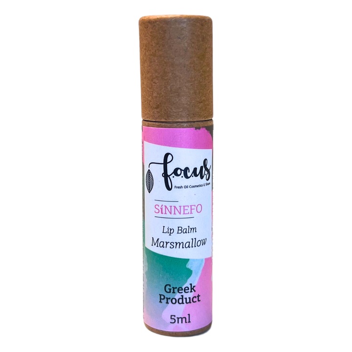 Balsam de buze hidratant cu aroma de marshmallow, Focus