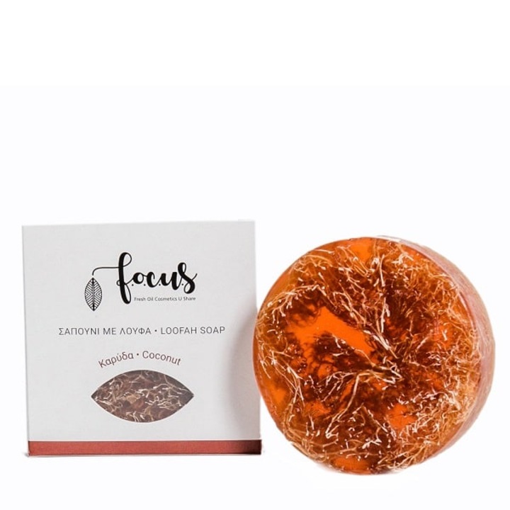 Sapun de corp cu lufa si aroma de nuca, Focus