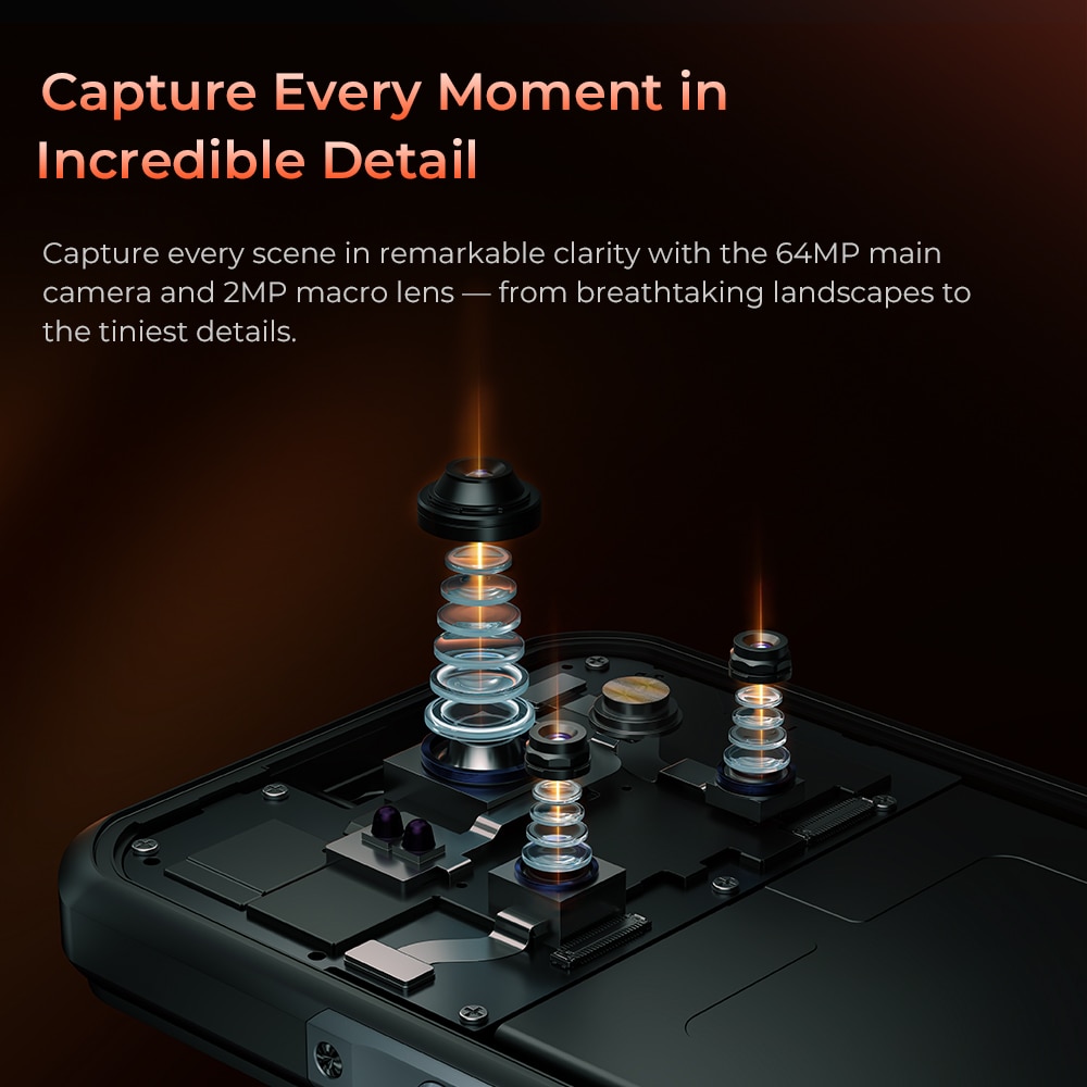 Telefon Oukitel WP55 S, 6.6", 512GB, 12GB, 11000mAh, Portocaliu