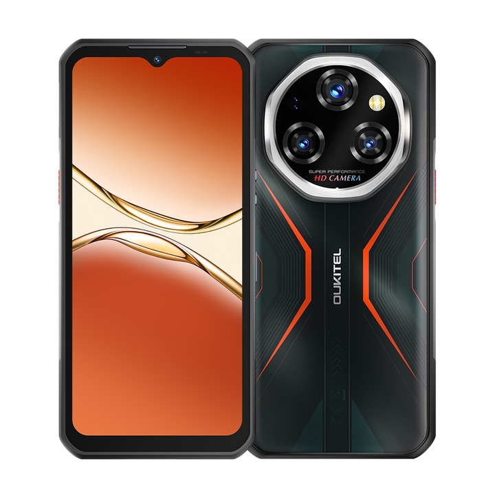 Telefon Oukitel WP55 S, 6.6", 512GB, 12GB, 11000mAh, Portocaliu
