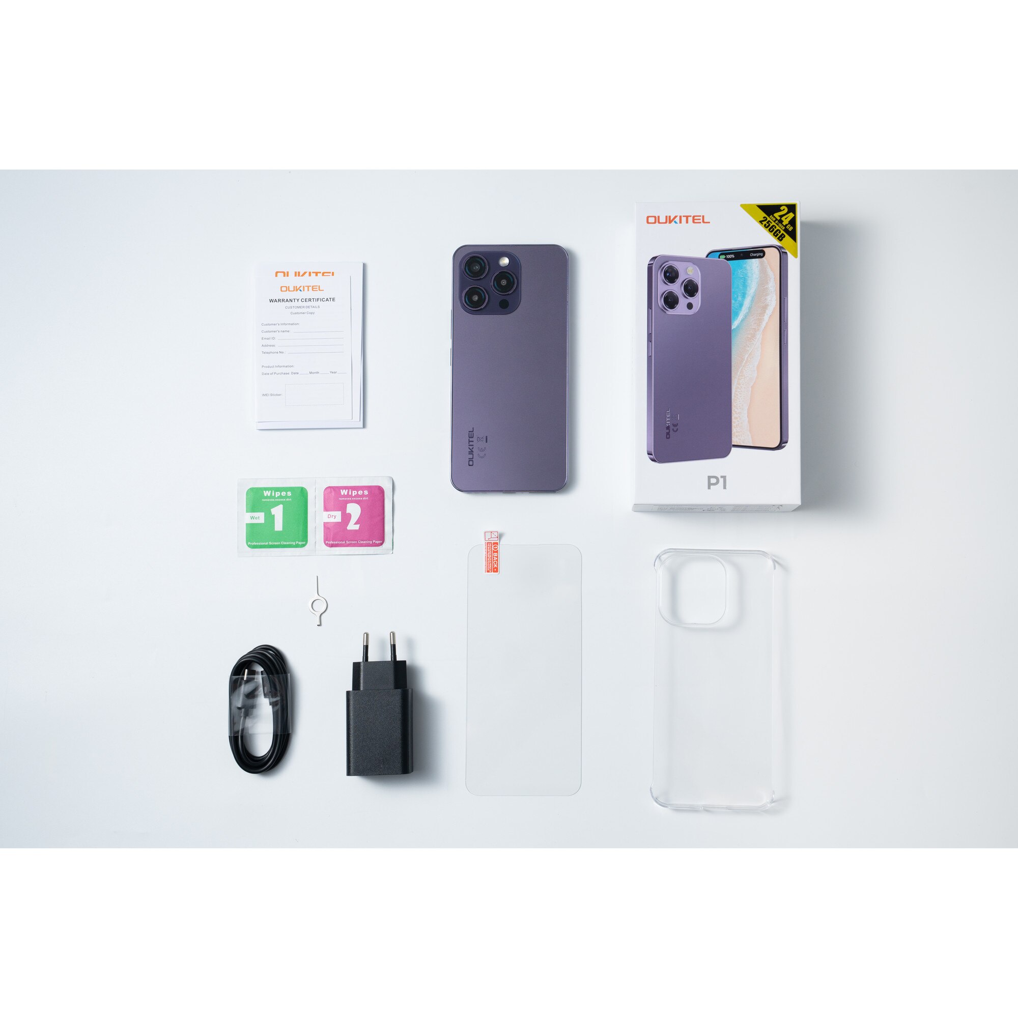 Telefon Oukitel P1, 4G, 256GB, 8GB, 6.7", Mov