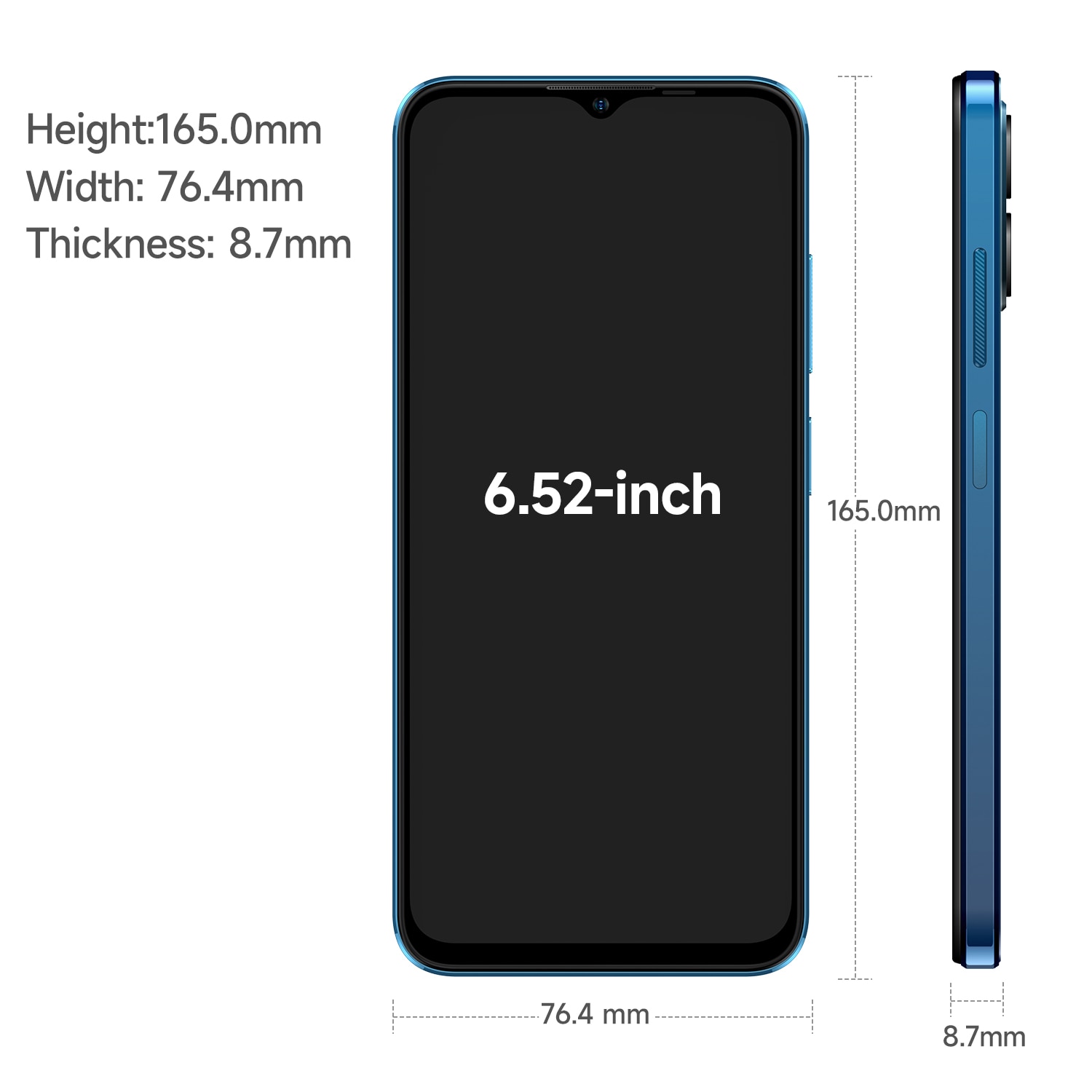 Telefon mobil Ulefone Note 16 Pro, 6.52", Dual LTE, 128GB/4GB, Albastru