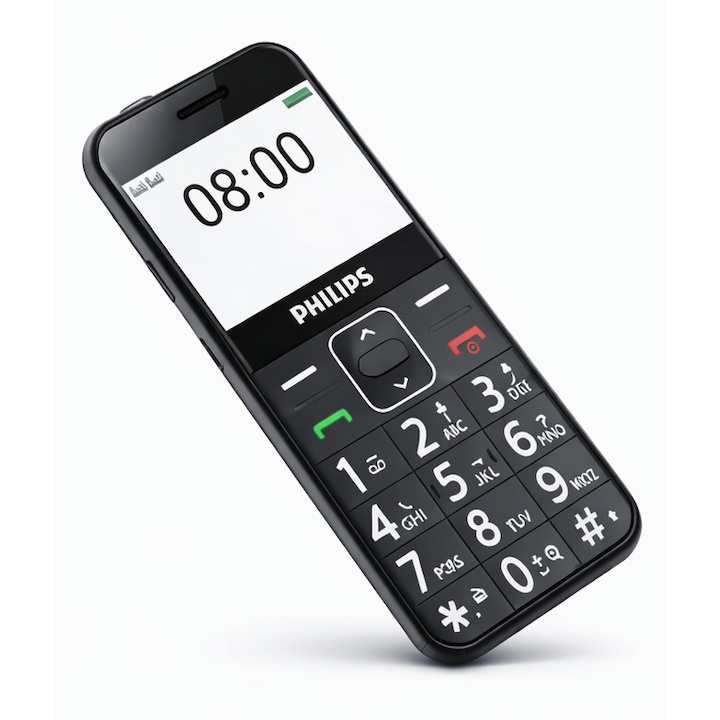 Telefon Mobil Philips E171, Dual SIM, 2, 31 inch, Negru