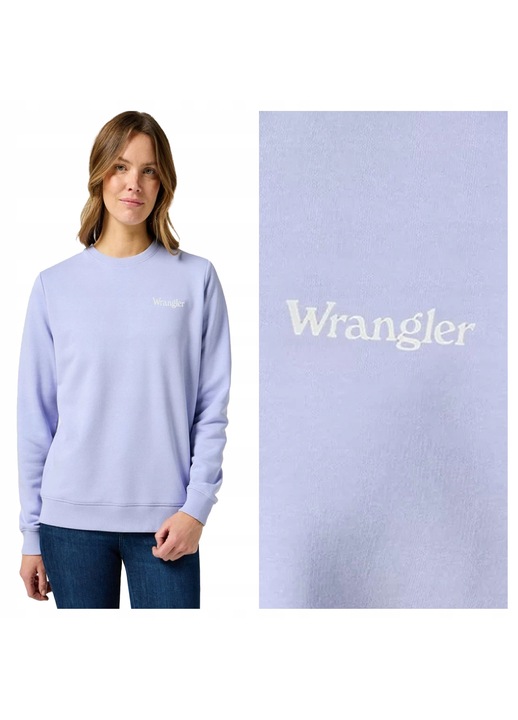 Hanorac dama, Wrangler, fit regular, bumbac, violet, S INTL