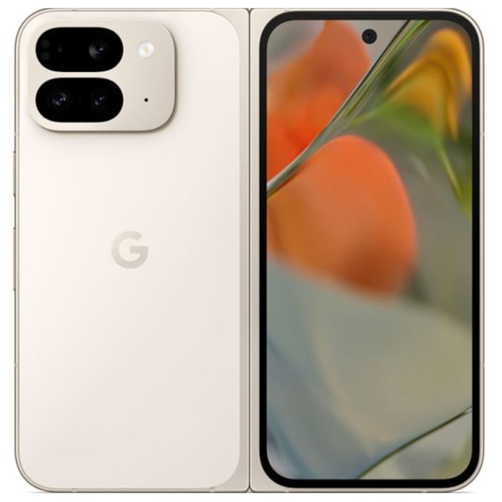 Telefon Mobil Google Pixel 9 Pro Fold, Procesor Google Tensor G4 Octa-core, LTPO OLED Capacitive Touchscreen 6.3"/8.0", 16GB RAM, 256GB Flash, Camera Tripla 48+10.8+10.5MP, Wi-Fi, 5G, Dual SIM, Android Bej