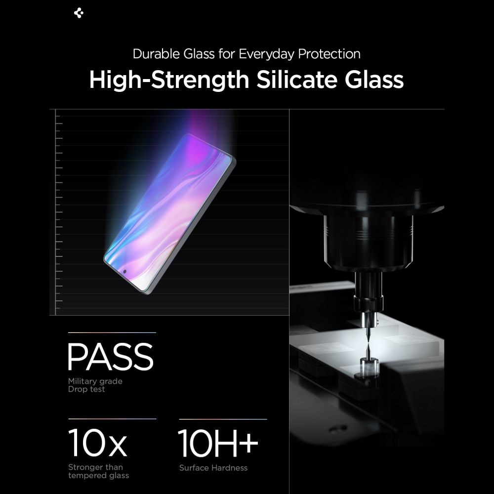 Set 2 folii sticla securizata Spigen Glass.tR EZ Fit Pro Anti Reflexion compatibile cu Samsung Galaxy S26 Ultra, Transparent