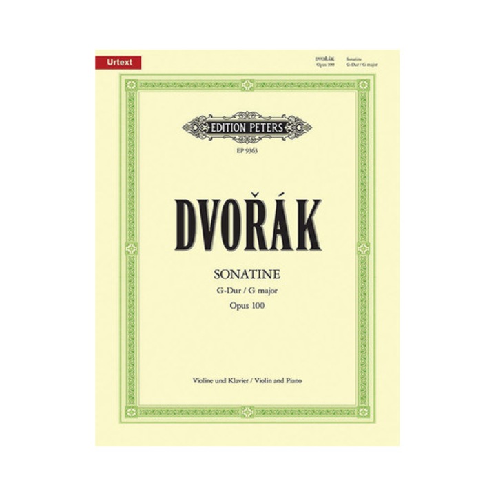 Sonatina For Violin And Piano In G Op. 100: Urtext - Antonin Dvorák - Antonin Dvork