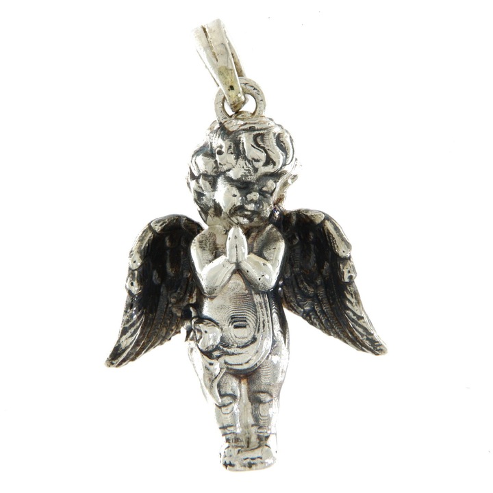 Pandantiv unisex Argint 925, Ingeras Protector, aspect vintage, 11.85g