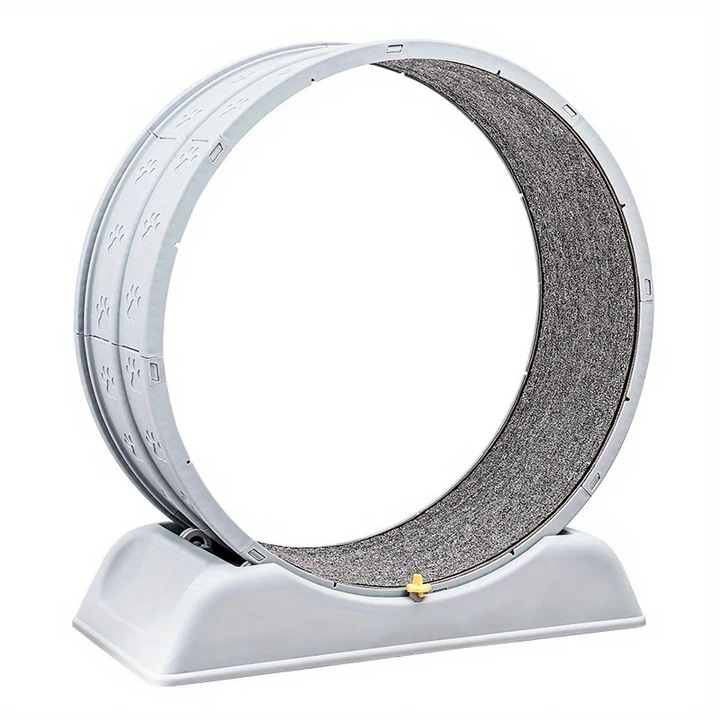 Banda de alergare pentru pisici - Roata de exercitii silentioasa, cu zgomot redus, cu covoras detasabil, asamblare usoara si jucarie distractiva pentru alergare, pentru joaca si fitness in interior