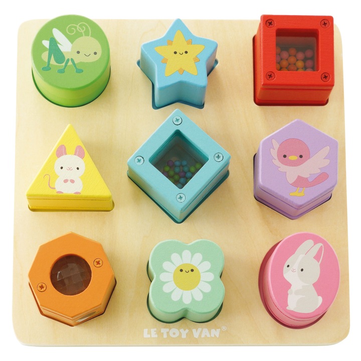 Jucarie senzoriala pentru sortarea blocurilor de lemn, jucarie educativa, Le Toy Van pentru copii