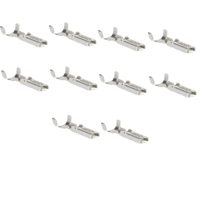 Set 10 papuci pin mama cositoriti 0.75-1.5 mm2 20AWG-16AWG pentru Superseal 1.5 TE Connectivity 282110-10