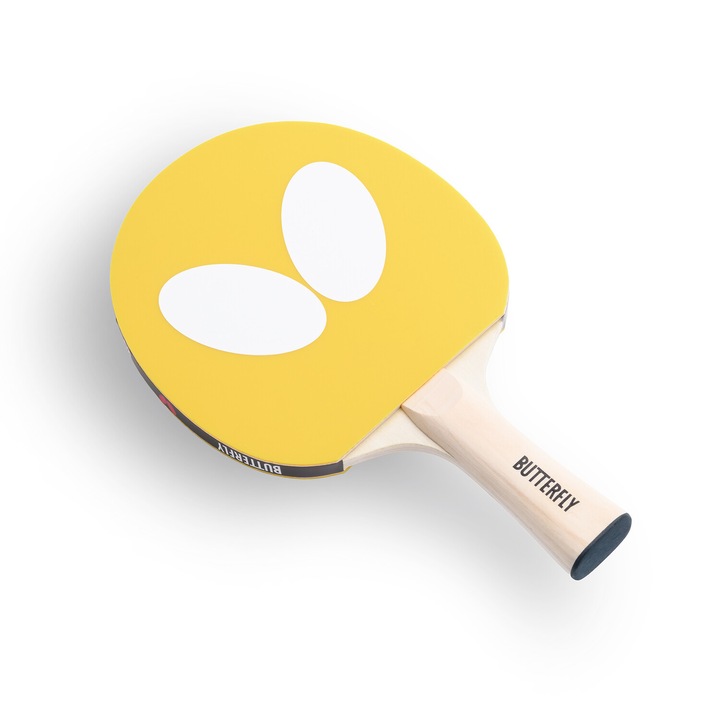 Paleta de tenis de masa BUTTERFLY LOGO Racket galbena
