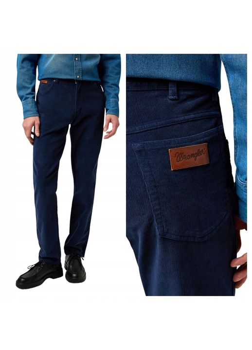 Férfi farmer, Wrangler, Texas Slim, Slim Fit, Közepes derék, 5 zseb, Cipzár, Hosszú, Pamut, Kék, Kék