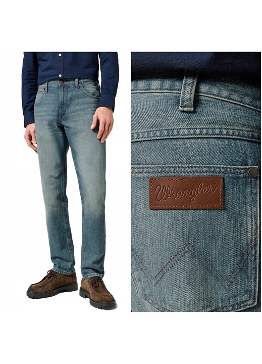 Férfi Blug Wrangler Greensboro Straight Fit, Kék