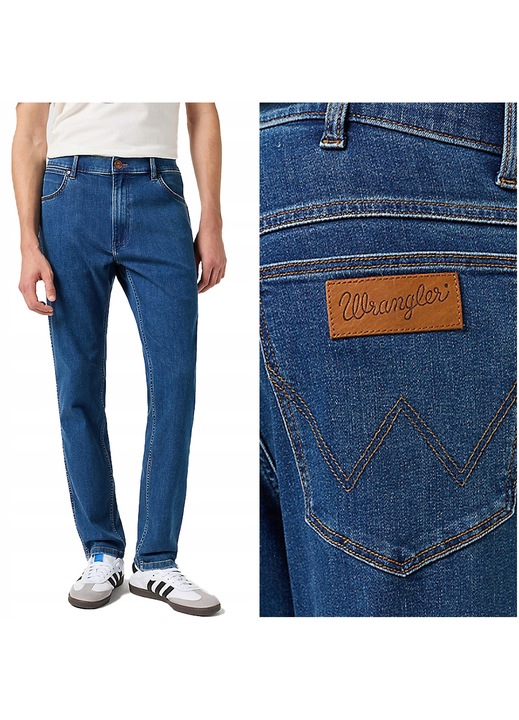 Wrangler River kék farmer, középmagas derék, Kék
