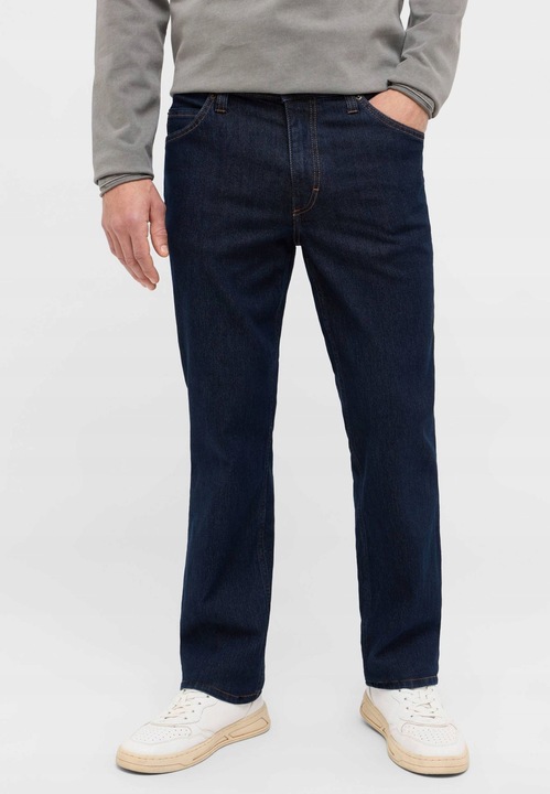 Egyenes szabású farmer, normál derékkal, Kék