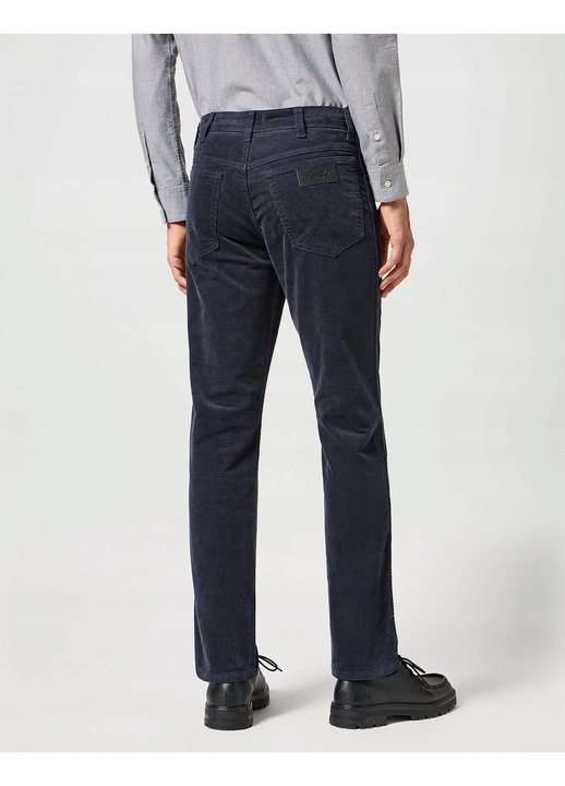 Blugi Barbati, Wrangler, Texas Slim, Straight Fit, Talie Medie, 5 Buzunare, Fermoar, Lungi, Bumbac, Albastru, Albastru