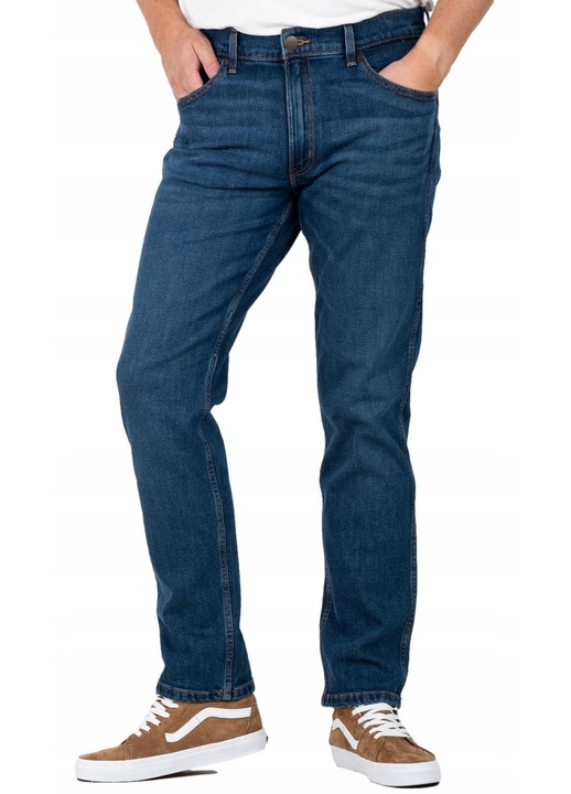 Blugi Straight Fit Wrangler, Kék