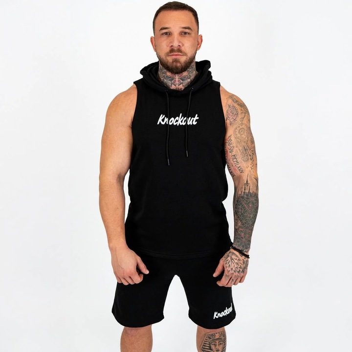 Суичър с качулка Knockout Street FX - Градска колекция, Черен, 2XL