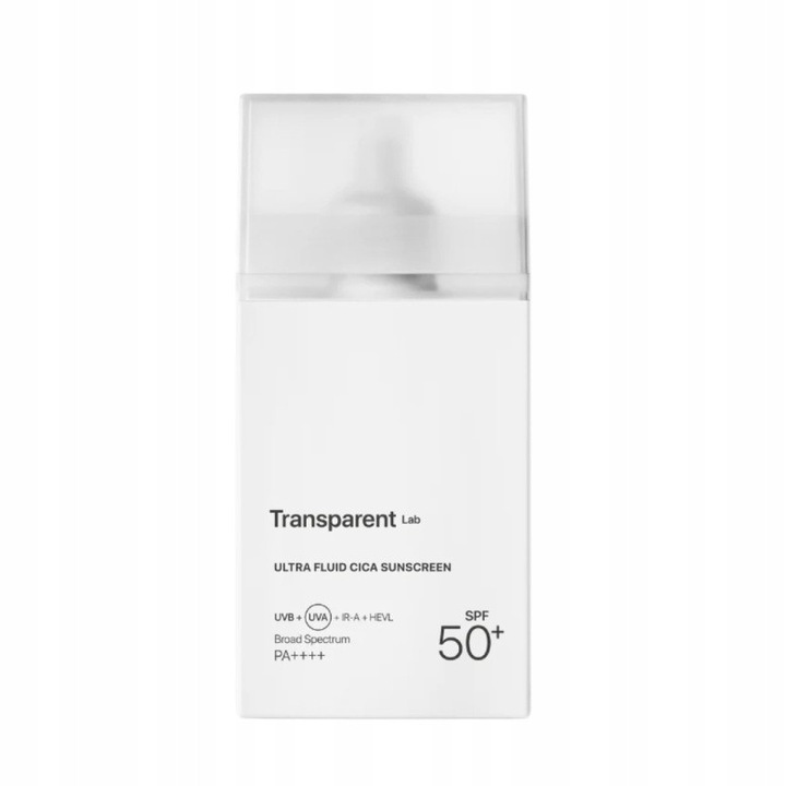 Protectie solara fluida Transparent Lab SPF 50+, 100 ml, fara ulei, pentru ten problematic