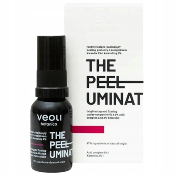 Peeling pentru ochi Veoli Botanica THE PEELUMINATOR, exfoliere delicata, hidratare, 10-15 minute, 30ml