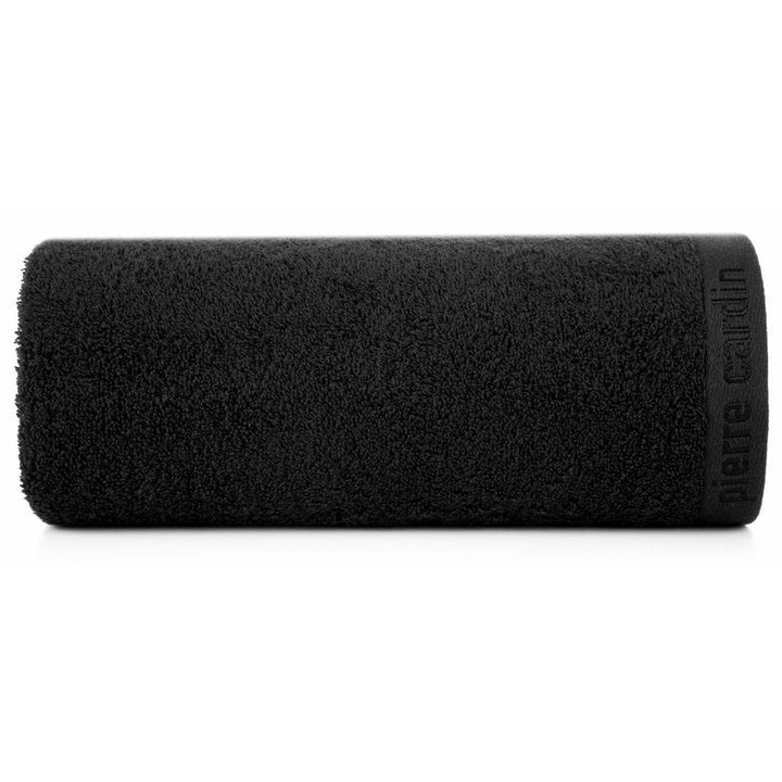 Prosop de baie Eurofirany Evi 30x50cm, 100% bumbac, negru, 430 g/m2