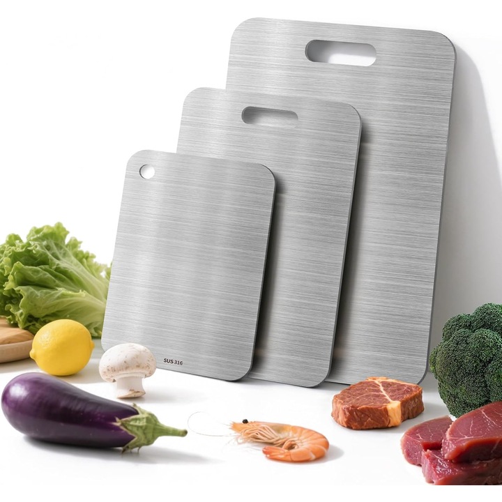 Tocatoare SUS316 Inox Alimentar, Set 3 Bucati, Usor de Curatat