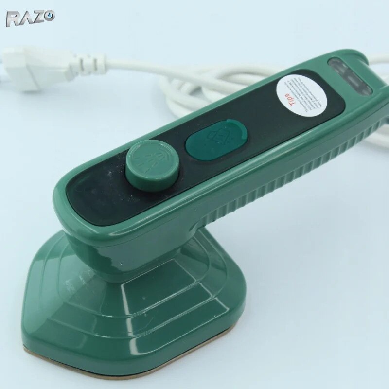 Mini fier de calcat vertical RAZO cu abur, Portabil, Rezervor 50 ml, Incalzire rapida, Utilizare verticala, rizontala, Verde