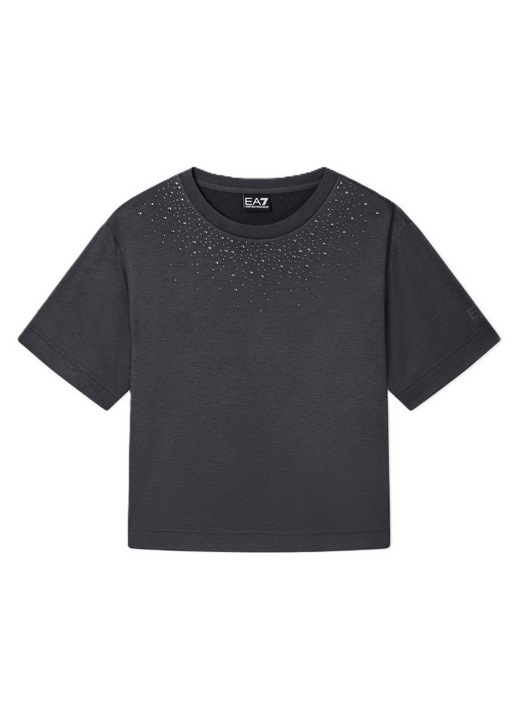 Női póló EA7 TRAIN PRECIOUS W TEE SS, Viszkóz, Szürke, Szürke