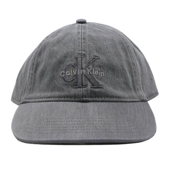 Sapca unisex Calvin Klein MONOLOGO EMBROIDERY DENIM BASEBA, Textil, Gri, One size
