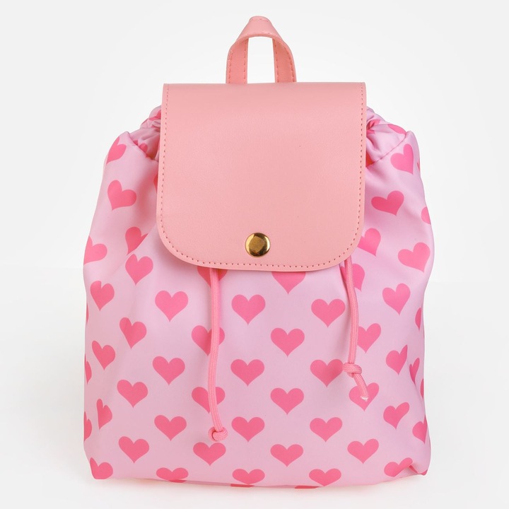 Hátizsák Gyerekeknek Rózsaszín Szívek 22x10x25cm
