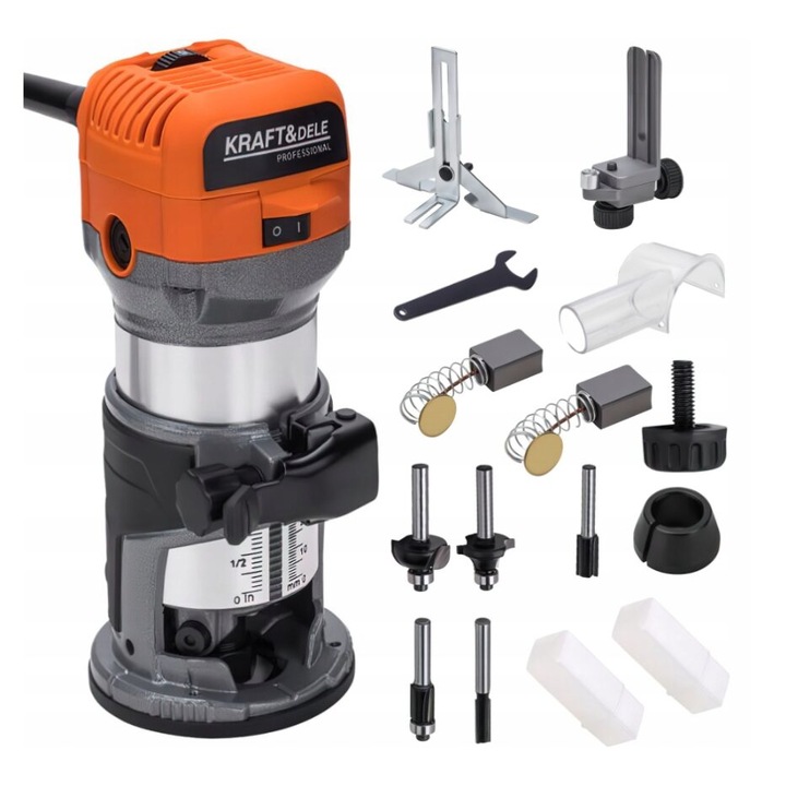 Masina de frezat electrica pentru tamplarie, freza prelucrarea lemnului 2000 W, 6/8 mm, Kraft