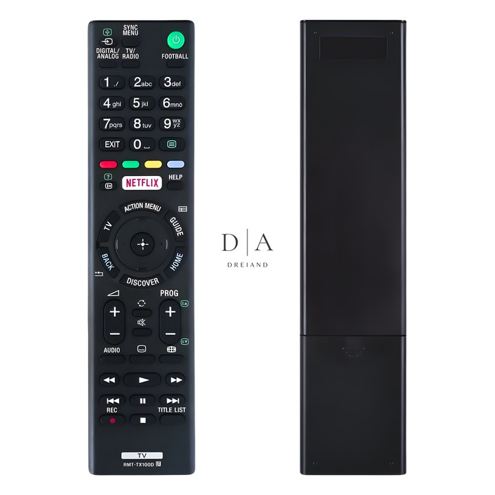 Telecomanda TV Universala compatibila cu Televizor Sony Smart TV, LED, LCD Configurare automata, Buton dedicat Netflix, Baterii 2 x AAA
