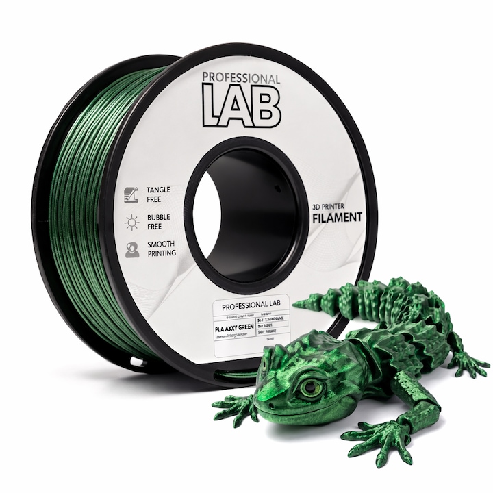 Filament PLA pentru imprimanta 3D, Smart Print, 1 kg, 1.75 mm, particule stralucitoare, verde galaxie