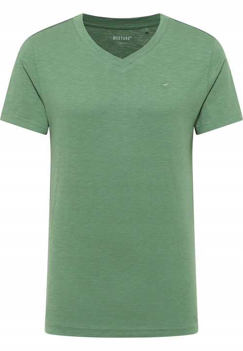 Tricou Barbati, Mustang, Amado, Regular Fit, Maneca Scurta, Decolteu Rotund, Cu Logo, Bumbac, Design Clasic, XL INTL, Verde
